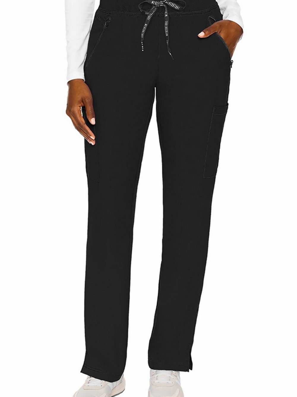 Petite insight, straight leg pant with four pockets by med couture